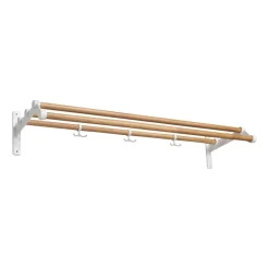 Hat Rack & Hat Shelves|Hat Rack & Hat Shelves^Essem Design Nostalgi 291 hat shelf 100 cm, Oak-white BrownBeigeWhite
