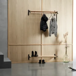 Hat Rack & Hat Shelves|Hat Rack & Hat Shelves^Essem Design Nostalgi 291 hat shelf, Ash, aluminium Beige