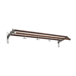 New Essem Design Nostalgi 291 hat shelf, Walnut, aluminium Brown