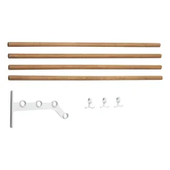 Hat Rack & Hat Shelves|Hat Rack & Hat Shelves^Essem Design Nostalgi 291 inbuilt hat rack 100 cm, Bamboo-white BrownWhite