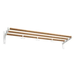 Hat Rack & Hat Shelves|Hat Rack & Hat Shelves^Essem Design Nostalgi hat shelf/ shoe shelf, Bambu-white BrownWhite