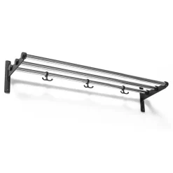 Online Essem Design Nostalgi hat shelf/ shoe shelf, chrome, black Silver-colouredBlack