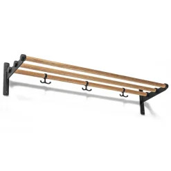 Clearance Essem Design Nostalgi hat shelf/ shoe shelf, oak, black BrownBlack