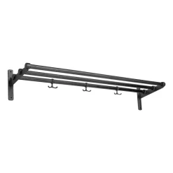 Clearance Essem Design Nostalgi hat shelf/ shoe shelf, oiled oak- Black