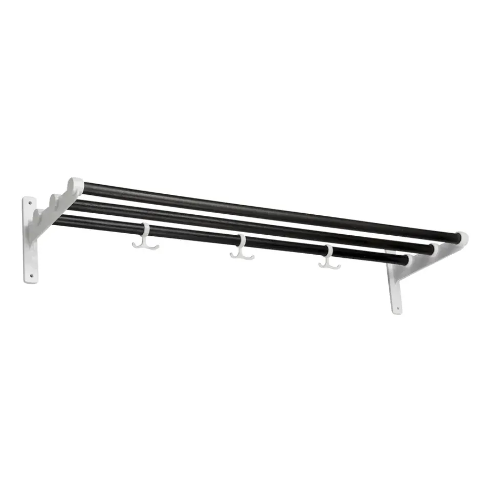 Hat Rack & Hat Shelves|Hat Rack & Hat Shelves^Essem Design Nostalgi hat shelf/ shoe shelf, Black oiled oak-white BlackWhite