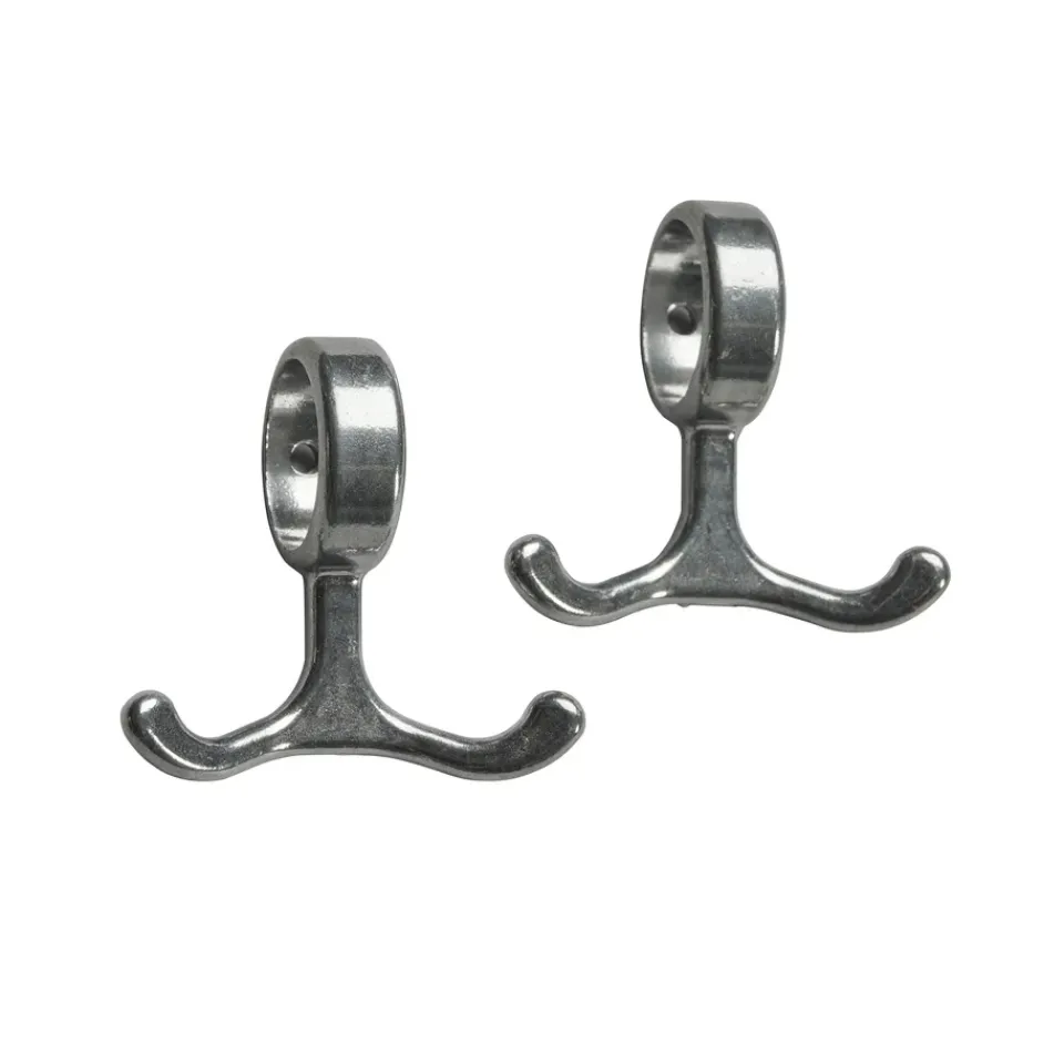Hot Essem Design Nostalgi hook 2-pack, aluminum Silver-coloured