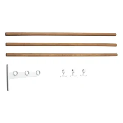 Hat Rack & Hat Shelves|Hat Rack & Hat Shelves^Essem Design Nostalgi inbuilt hat rack, shoe rack, Bamboo-white BrownWhite