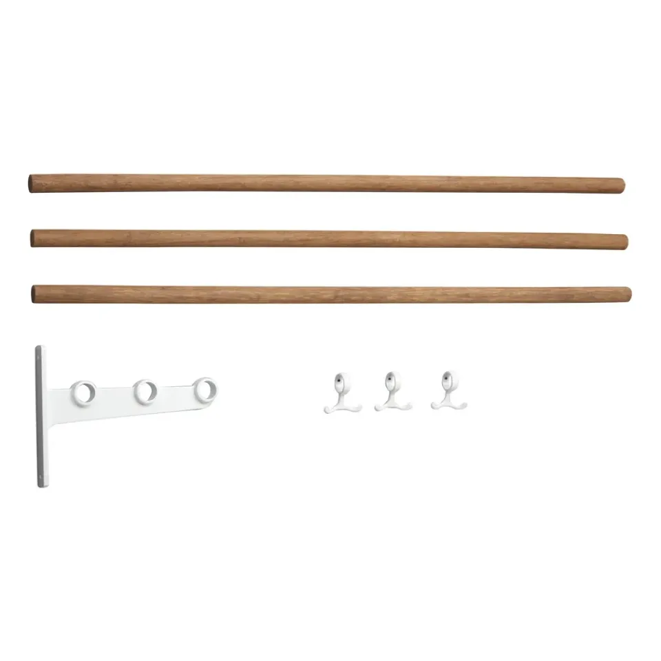 Hat Rack & Hat Shelves|Hat Rack & Hat Shelves^Essem Design Nostalgi inbuilt hat rack, shoe rack, Bamboo-white BrownWhite