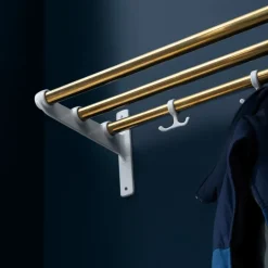 Hat Rack & Hat Shelves|Hat Rack & Hat Shelves^Essem Design Nostalgi Shoe or hat shelf, Birch, white stand Beige