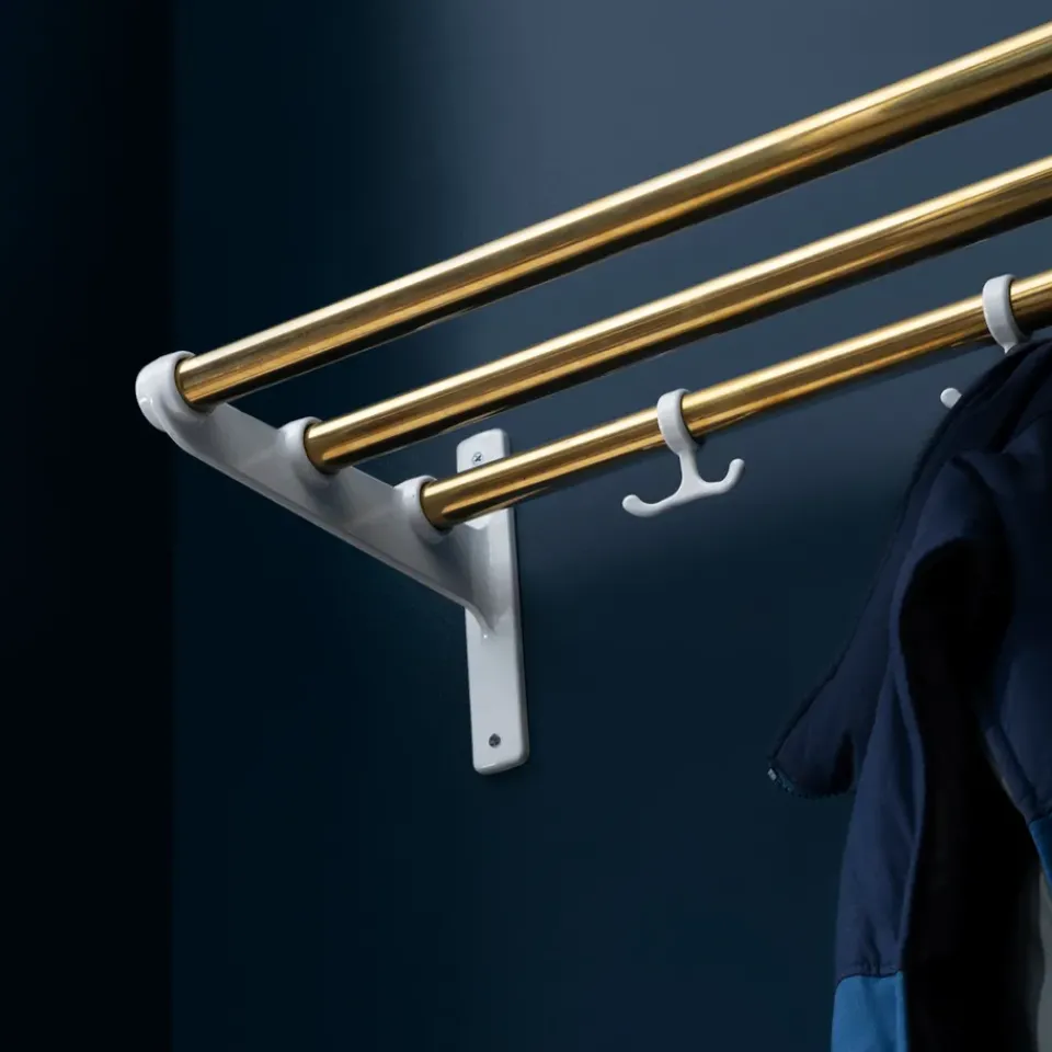 Hat Rack & Hat Shelves|Hat Rack & Hat Shelves^Essem Design Nostalgi Shoe or hat shelf, Birch, white stand Beige