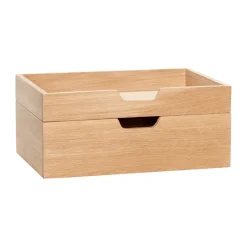 Clearance Hübsch Note storage box set of 2, Oak Beige
