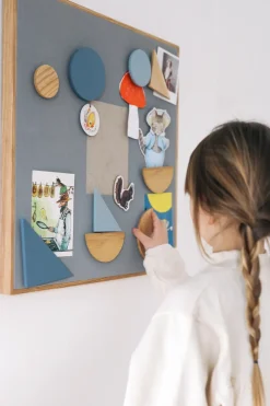 Bulletin & Pin Boards^Nofred Noticeboard bulletin board + 3 magnets, Blue