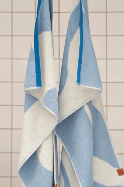 Clearance Mette Ditmer Nova Arte guest towel 40x55 cm 2-pack, Light blue-off-white BlueWhite