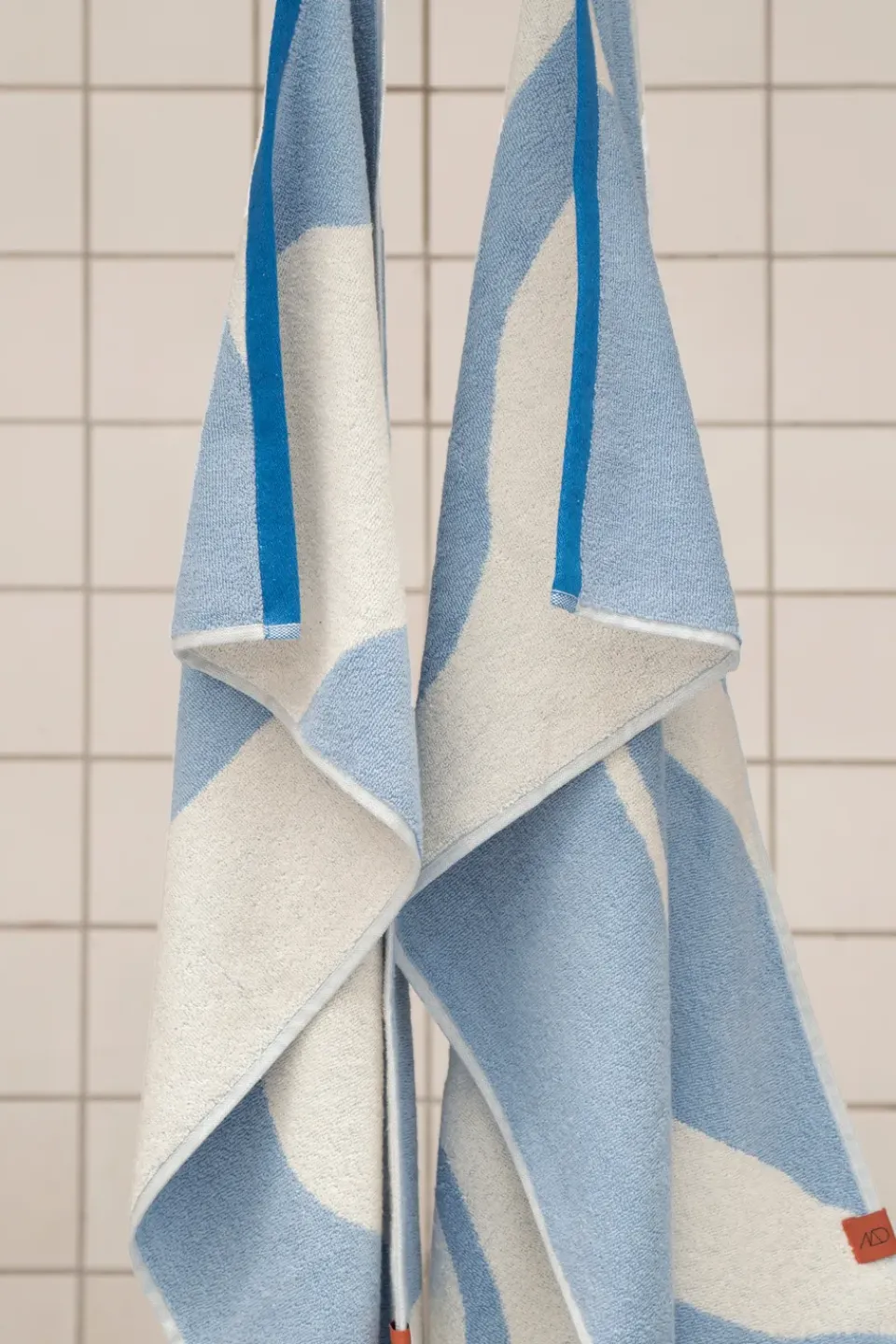 Clearance Mette Ditmer Nova Arte guest towel 40x55 cm 2-pack, Light blue-off-white BlueWhite