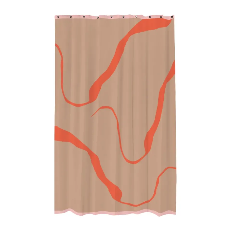 Shower Curtains^Mette Ditmer Nova Arte shower curtain 150x200 cm, Latte-orange BeigeOrange
