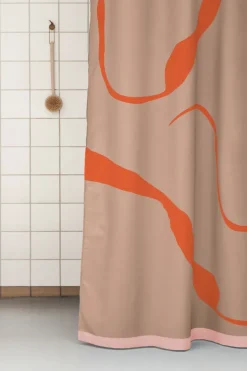 Shower Curtains^Mette Ditmer Nova Arte shower curtain 150x200 cm, Latte-orange BeigeOrange