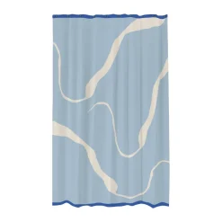 Shower Curtains^Mette Ditmer Nova Arte shower curtain 150x200 cm, Light blue-off-white BlueWhite