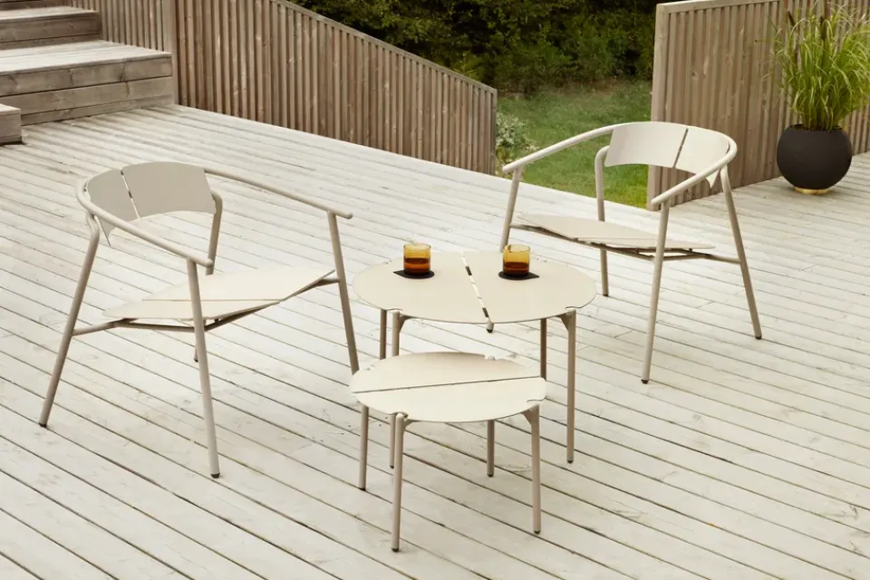 Table For Outdoor Use|Outdoor Lounge Furniture^AYTM NOVO lounge table Ø50x35 cm, Taupe Grey