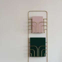 Magazine Racks^Maze Now magazine holder, brass Gold-coloured