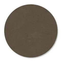 Coasters^LIND DNA Nupo coaster circle, Caviar Brown