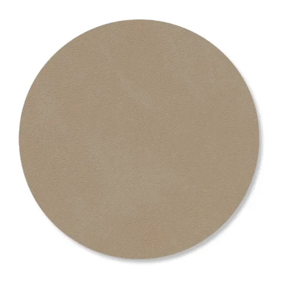 Coasters^LIND DNA Nupo coaster circle, Clay brown Beige