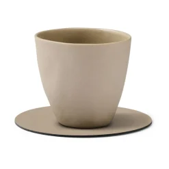 Coasters^LIND DNA Nupo coaster circle, Clay brown Beige