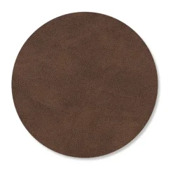 Coasters^LIND DNA Nupo coaster circle, dark Brown