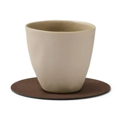 Coasters^LIND DNA Nupo coaster circle, dark Brown
