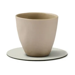 Coasters^LIND DNA Nupo coaster circle, Linen Grey