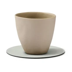 Clearance LIND DNA Nupo coaster circle, metallic (stone ) Grey
