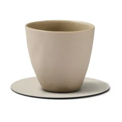 LIND DNA Nupo coaster circle, Oyster white Grey