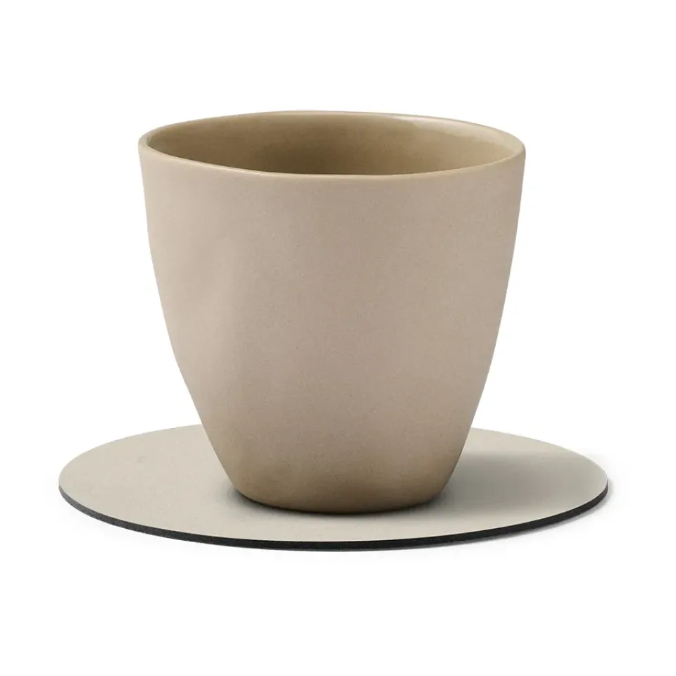 LIND DNA Nupo coaster circle, Oyster white Grey