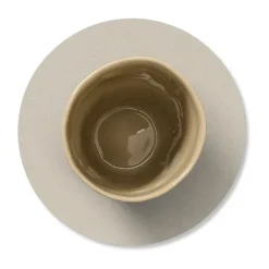 LIND DNA Nupo coaster circle, Oyster white Grey