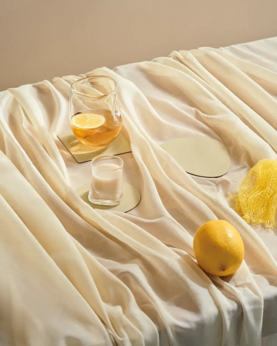 Sale LIND DNA Nupo coaster curve, Lemon sorbet Beige