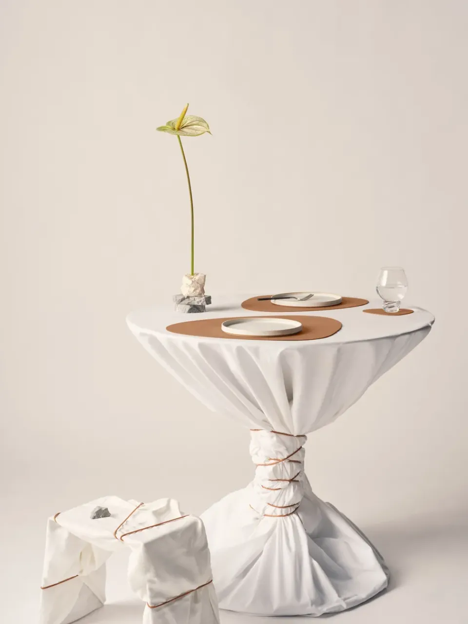 Coasters^LIND DNA Nupo coaster curve, Nature Beige