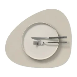 Discount LIND DNA Nupo place mat curve M, Oyster white Grey