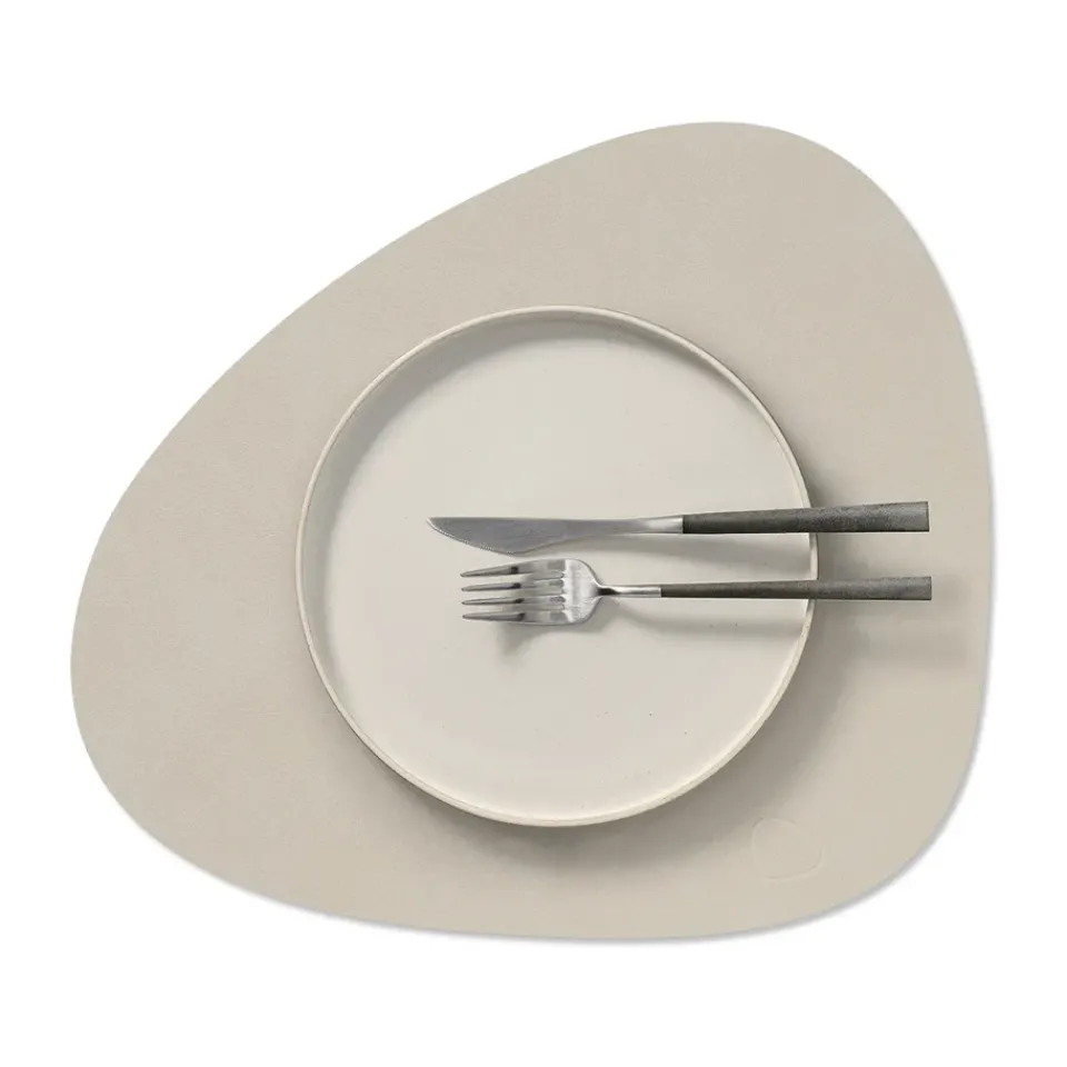 Discount LIND DNA Nupo place mat curve M, Oyster white Grey