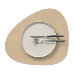 Placemats^LIND DNA Nupo place mat curve M, Sand Beige