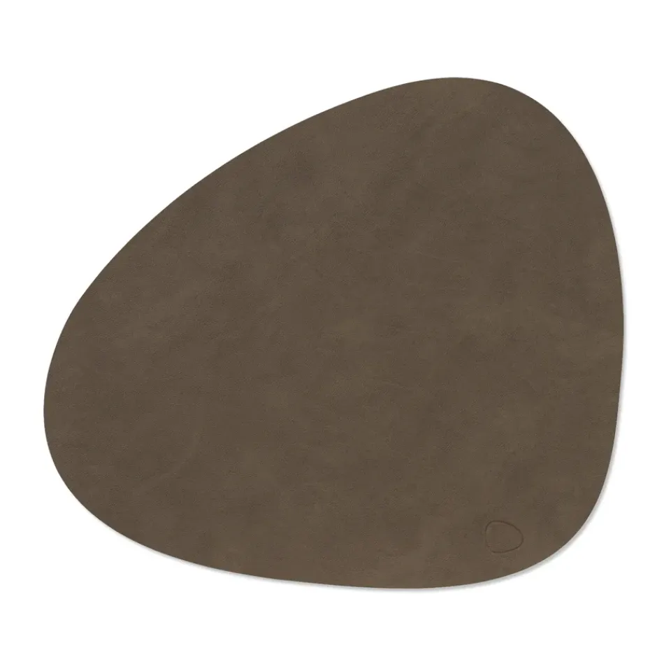 Discount LIND DNA Nupo placemat curve L, Caviar Brown