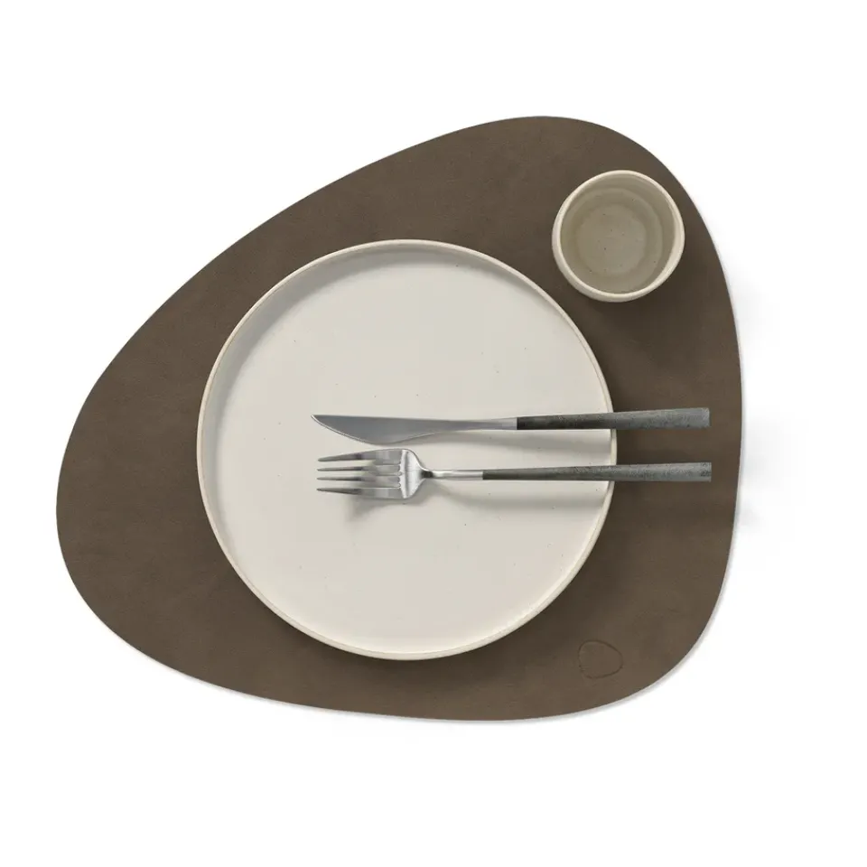 Discount LIND DNA Nupo placemat curve L, Caviar Brown