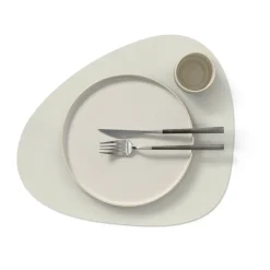 Placemats^LIND DNA Nupo placemat curve L, Linen Grey