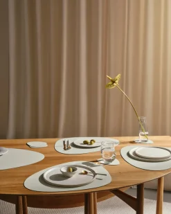 Placemats^LIND DNA Nupo placemat curve L, Linen Grey