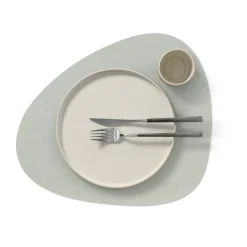 Placemats^LIND DNA Nupo placemat curve L, metallic (stone ) Grey