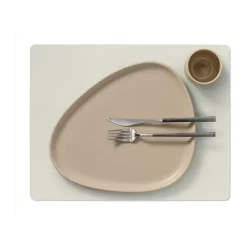 Placemats^LIND DNA Nupo placemat reversible square L 1 pc, Linen-Flint Grey