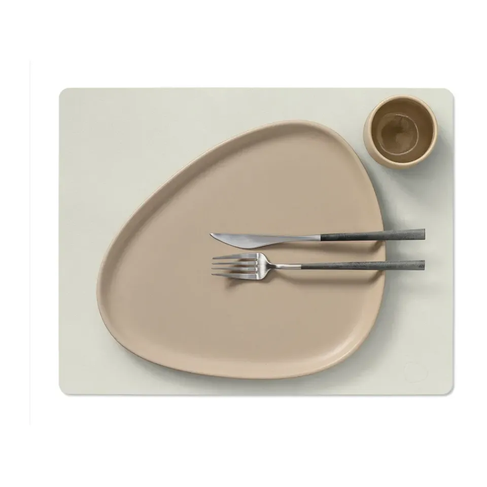Placemats^LIND DNA Nupo placemat reversible square L 1 pc, Linen-Flint Grey