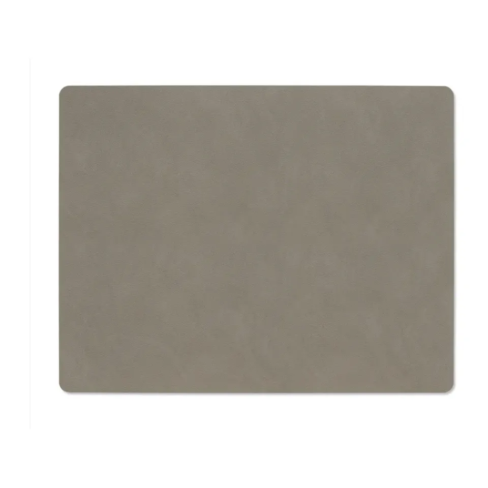 Placemats^LIND DNA Nupo placemat reversible square L 1 pc, Linen-Flint Grey