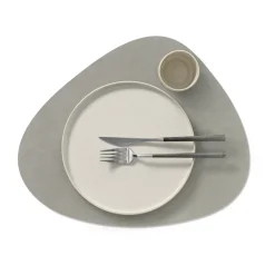 Placemats^LIND DNA Nupo placemat reversible curve L 1 pc, anthracite-light Grey