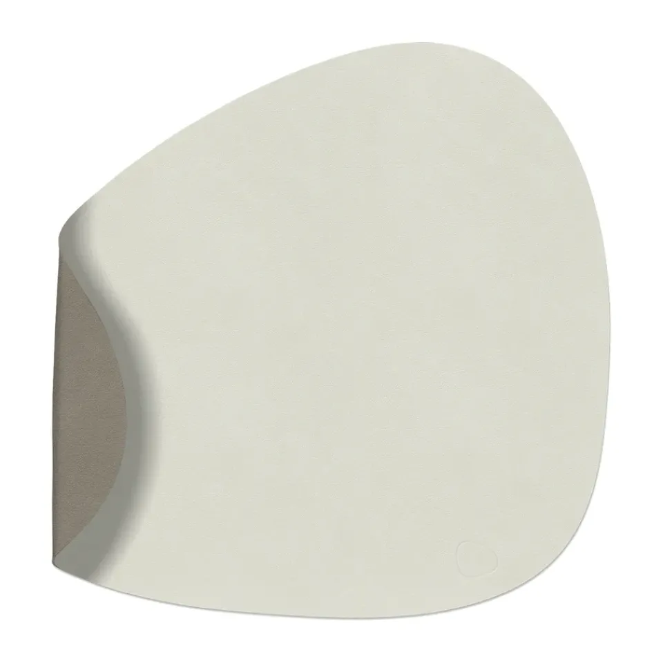 LIND DNA Nupo placemat reversible curve L 1 pc, Linen-Flint Grey