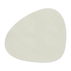 LIND DNA Nupo placemat reversible curve L 1 pc, Linen-Flint Grey