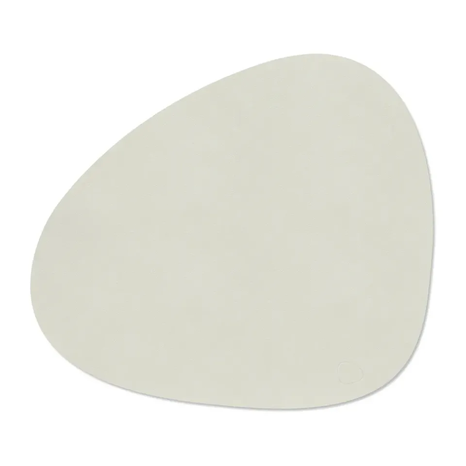 LIND DNA Nupo placemat reversible curve L 1 pc, Linen-Flint Grey